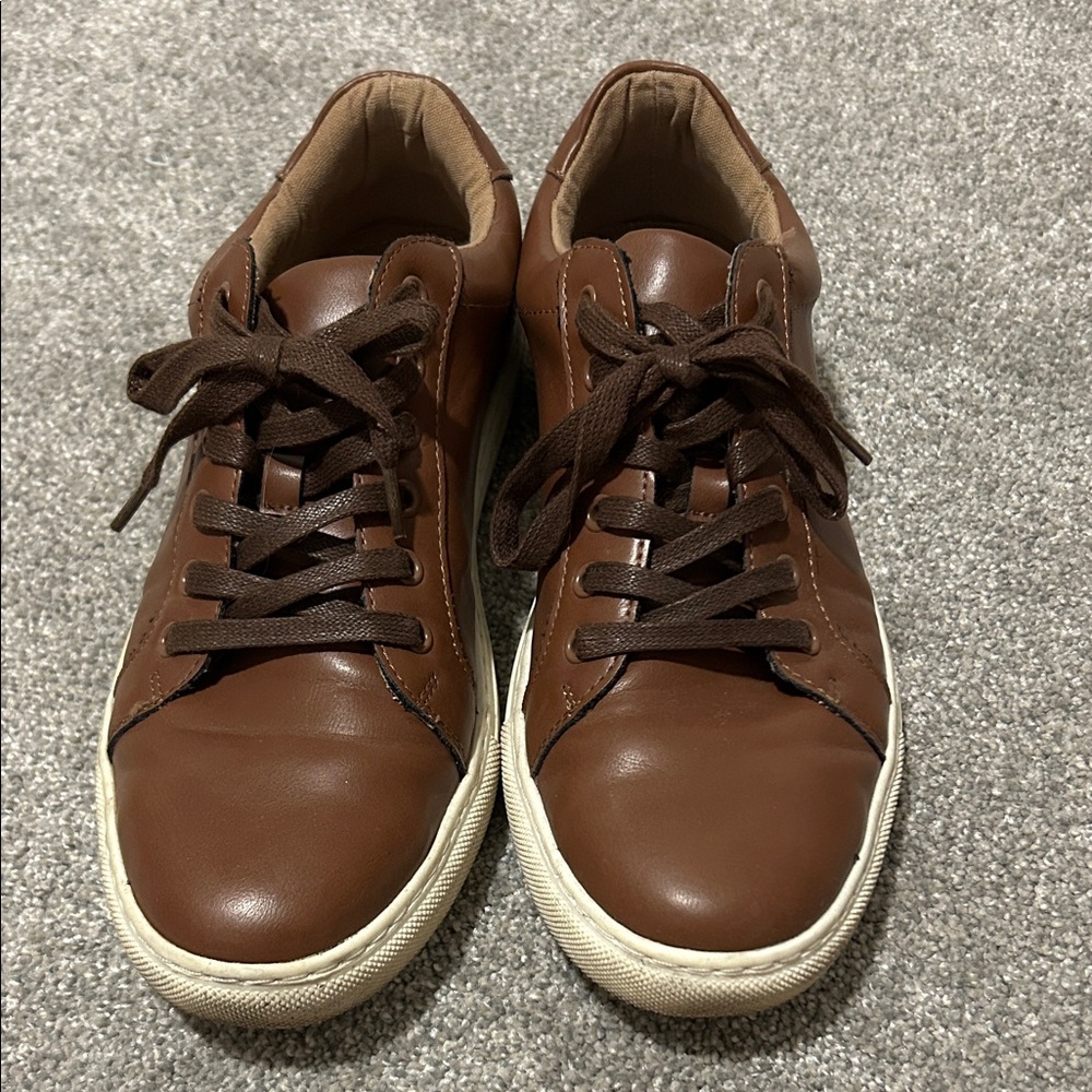 Brown Leather Sneakers